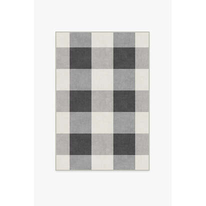 Buffalo Plaid Black & White Rug - 120 x 185 cm - All-In-One Rug
