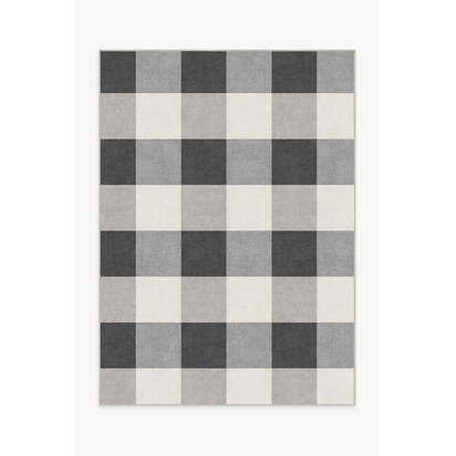 Buffalo Plaid Black & White Rug - 150 x 215 cm - All-In-One Rug