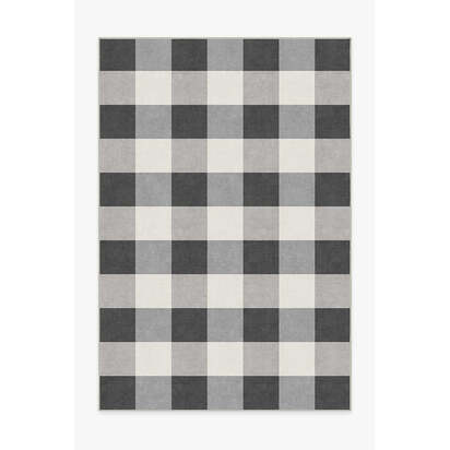 Buffalo Plaid Black & White Rug - 185 x 275 cm - All-In-One Rug
