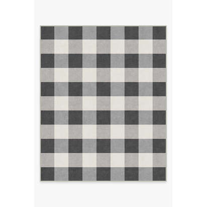 Buffalo Plaid Black & White Rug - 245 x 305 cm - All-In-One Rug