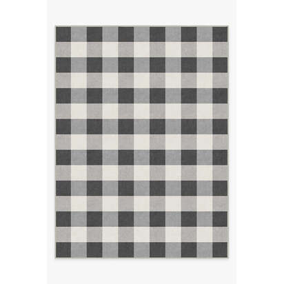 Buffalo Plaid Black & White Rug - 275 x 365 cm - All-In-One Rug