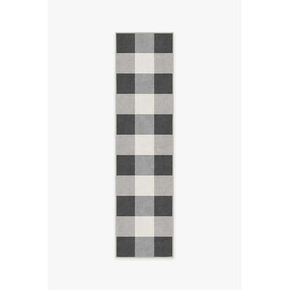 Buffalo Plaid Black & White Rug - 275 x 365 cm - All-In-One Rug