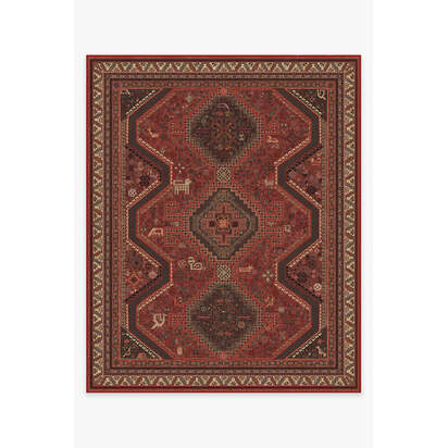 Zareen Scarlet Red Rug - 245 x 305 cm - All-In-One Rug