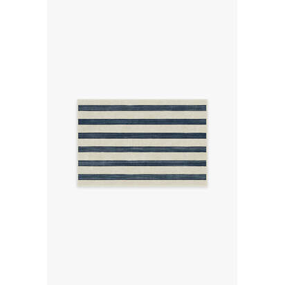 Sumi Sailor Stripe Navy Rug - 60 x 90 cm - All-In-One Rug