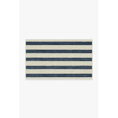 Sumi Sailor Stripe Navy Rug - 90 x 150 cm - All-In-One Rug