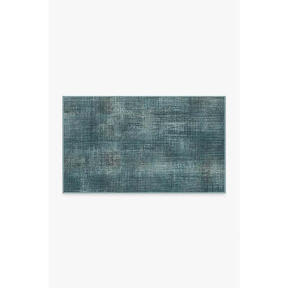 Sudaria Solid Teal Blue Rug - 90 x 150 cm - All-In-One Rug
