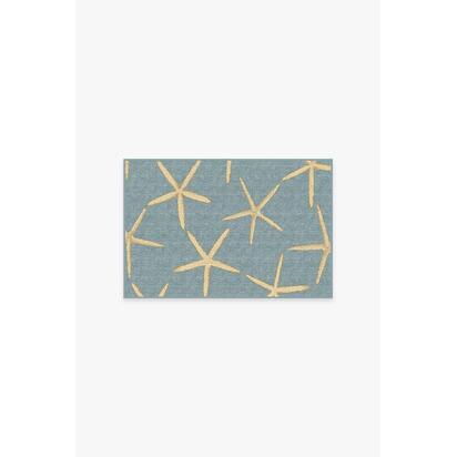 Starfish Pale Blue Rug - 60 x 90 cm - All-In-One Rug