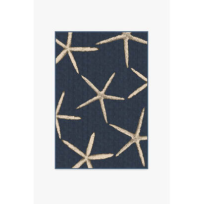 Starfish Navy Rug - 120 x 185 cm - All-In-One Rug