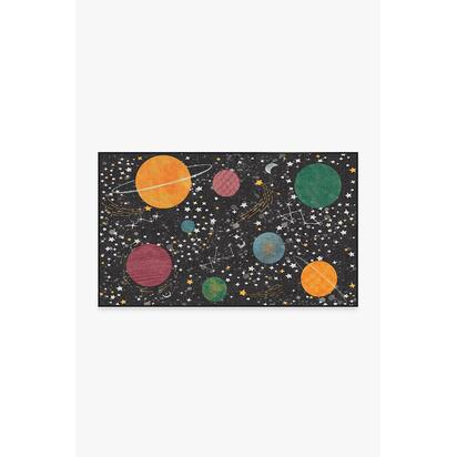 Outer Space Black Rug - 90 x 150 cm - All-In-One Rug