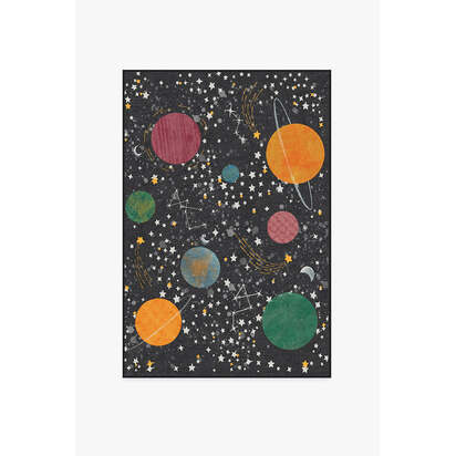 Outer Space Black Rug - 120 x 185 cm - All-In-One Rug