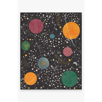 Outer Space Black Rug - 245 x 305 cm - All-In-One Rug