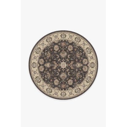 Odette Dark Wood Rug - 185 Round cm - All-In-One Rug