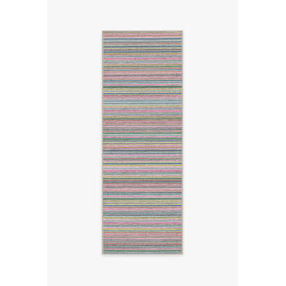 Multi Stripe Polychrome Rug - 75 x 215 cm - All-In-One Rug