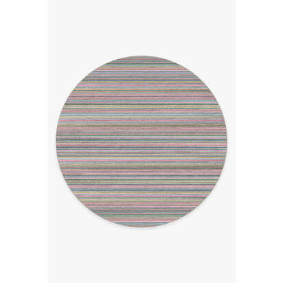 Multi Stripe Polychrome Rug - 245 Round cm - All-In-One Rug