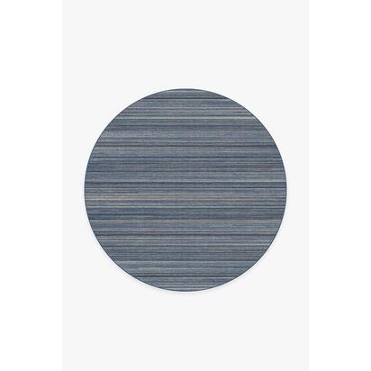 Multi Stripe Blue Rug - 185 Round cm - All-In-One Rug