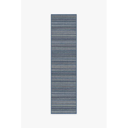 Multi Stripe Blue Rug - 245 Round cm - All-In-One Rug