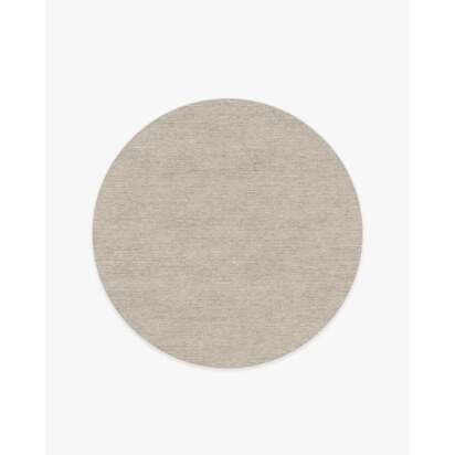 Melange Solid Light Grey Rug - 185 Round cm - All-In-One Rug
