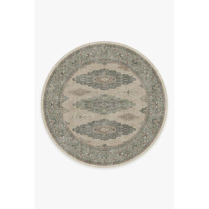 Maxine Natural Sage Rug - 245 Round cm - All-In-One Rug
