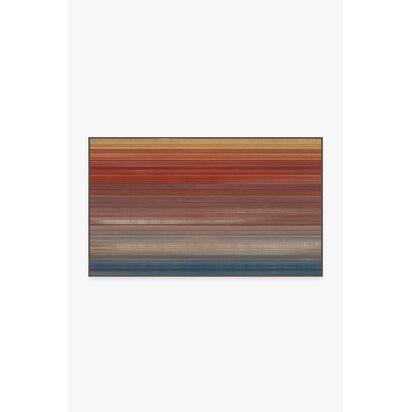 Linear Striped Multicolour Rug - 90 x 150 cm - All-In-One Rug