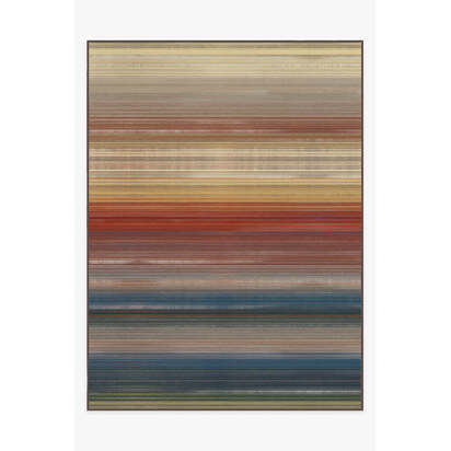 Linear Striped Multicolour Rug - 275 x 365 cm - All-In-One Rug