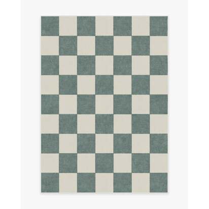 Jaque Checkered Slate Green Rug - 150 x 215 cm - All-In-One Rug