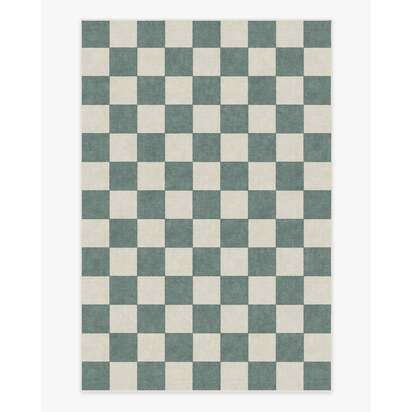 Jaque Checkered Slate Green Rug - 185 x 275 cm - All-In-One Rug