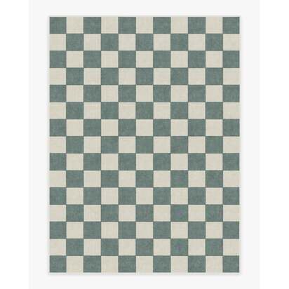 Jaque Checkered Slate Green Rug - 275 x 365 cm - All-In-One Rug