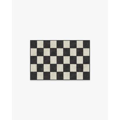 Jaque Checkered Black Rug - 60 x 90 cm - All-In-One Rug
