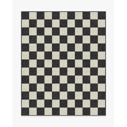 Jaque Checkered Black Rug - 245 x 305 cm - All-In-One Rug