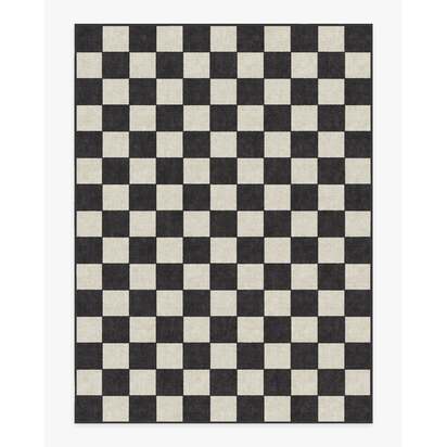 Jaque Checkered Black Rug - 275 x 365 cm - All-In-One Rug