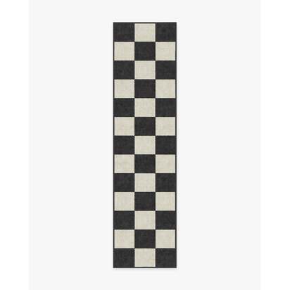Jaque Checkered Black Rug - 185 Round cm - All-In-One Rug