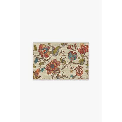 Frida Floral Natural Rug - 60 x 90 cm - All-In-One Rug