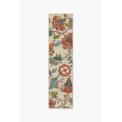 Frida Floral Natural Rug - 75 x 305 cm - All-In-One Rug
