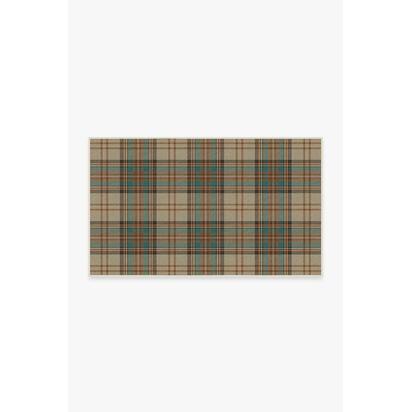 Dress Stewart Tartan Khaki Rug - 90 x 150 cm - All-In-One Rug