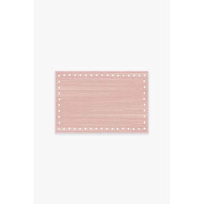 Dot Border Pink Rug - 60 x 90 cm - All-In-One Rug
