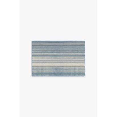 Coastal Linear Stripe Slate Rug - 60 x 90 cm - All-In-One Rug