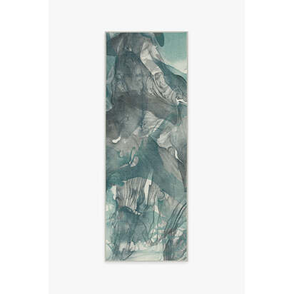 Aurora Teal Grey Rug - 75 x 215 cm - All-In-One Rug