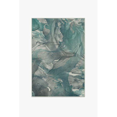 Aurora Teal Grey Rug - 120 x 185 cm - All-In-One Rug