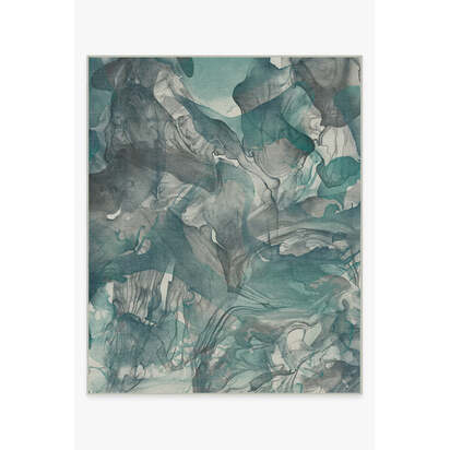 Aurora Teal Grey Rug - 245 x 305 cm - All-In-One Rug