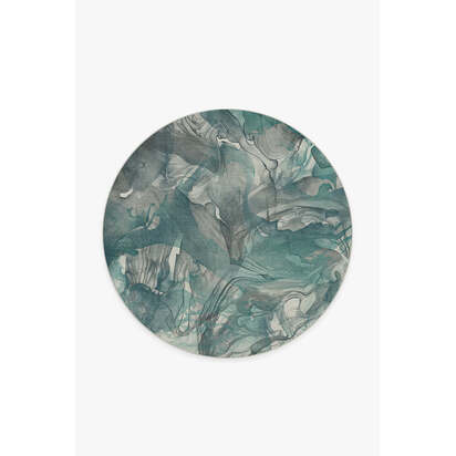 Aurora Teal Grey Rug - 185 Round cm - All-In-One Rug