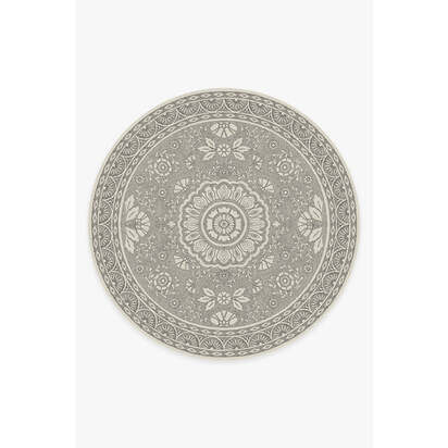 Almana Black & White Rug - 245 Round cm - All-In-One Rug