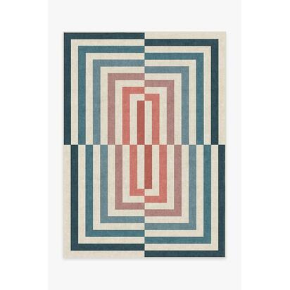 Op Art Teal Rug by Jonathan Adler - 150 x 215 cm - All-In-One Rug