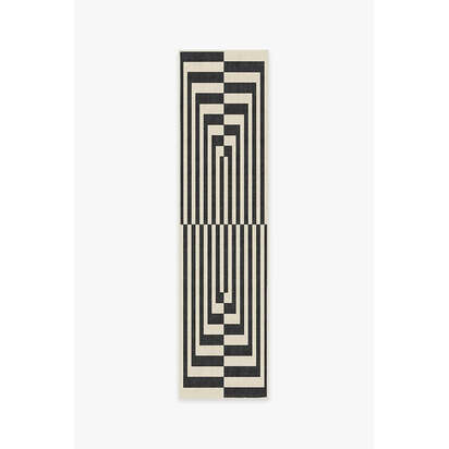 Op Art Charcoal Rug by Jonathan Adler - 200 x 290 cm - All-In-One Rug