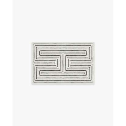 Labyrinth Black & Ivory Rug by Jonathan Adler - 60 x 90 cm - All-In-One Rug