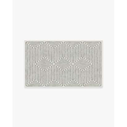 Labyrinth Black & Ivory Rug by Jonathan Adler - 90 x 150 cm - All-In-One Rug