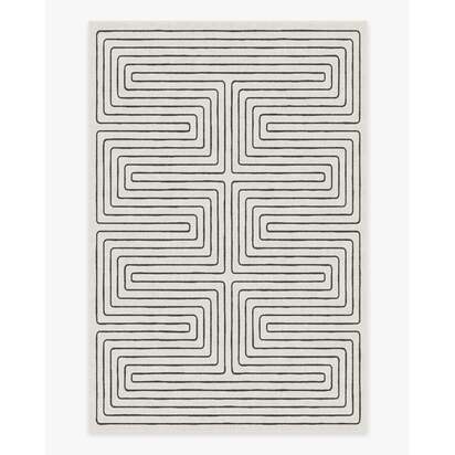 Labyrinth Black & Ivory Rug by Jonathan Adler - 200 x 290 cm - All-In-One Rug