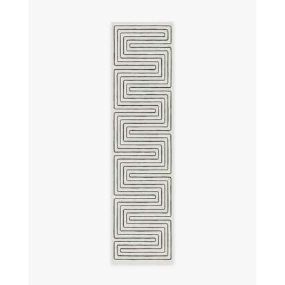 Labyrinth Black & Ivory Rug by Jonathan Adler - 200 x 290 cm - All-In-One Rug