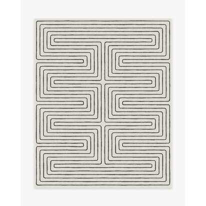 Labyrinth Black & Ivory Rug by Jonathan Adler - 245 x 305 cm - All-In-One Rug