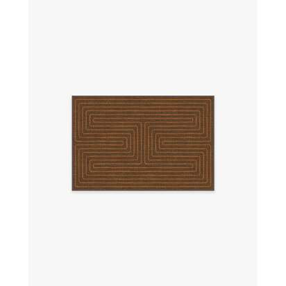 Labyrinth Brown & Orange Rug by Jonathan Adler - 60 x 90 cm - All-In-One Rug
