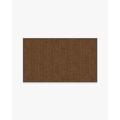 Labyrinth Brown & Orange Rug by Jonathan Adler - 90 x 150 cm - All-In-One Rug